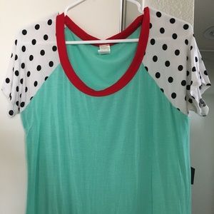 Mint Polkadot Shirt